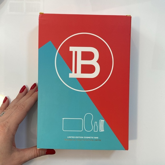 006 BALMAIN PARIS LIMITED EDITION Red Cosmetic Bags BALMAINHAIR NEW - Picture 6 of 6